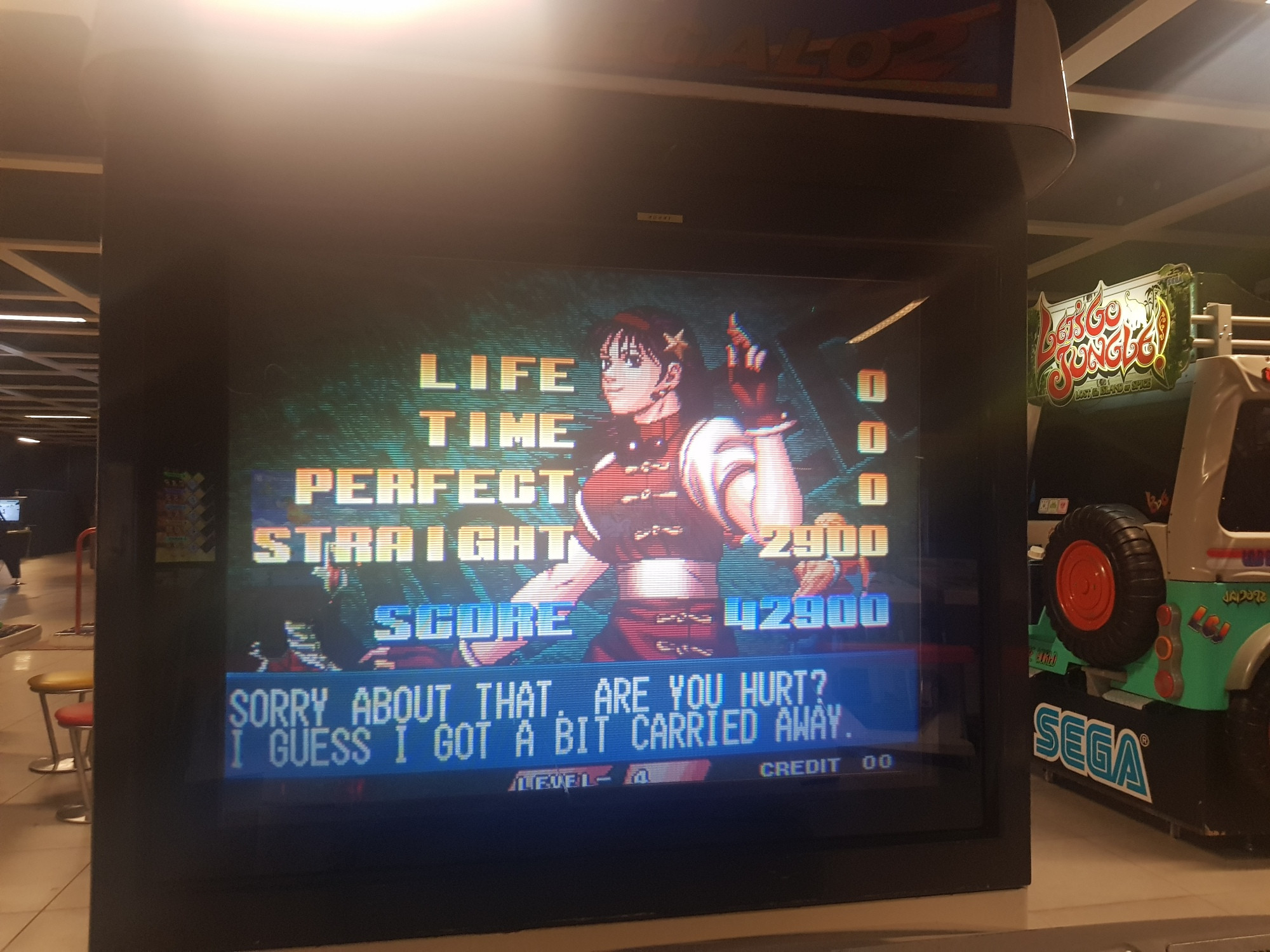 Athena’s win screen in The King of Fighters ‘98