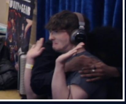 Mattie in disbelief, comforted by comrade Jo